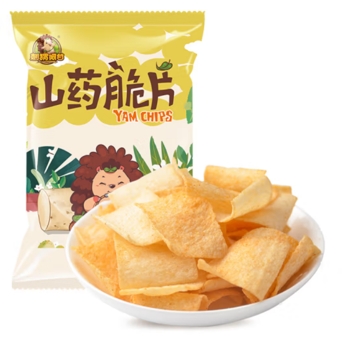 刺猬阿甘山藥脆片(麻辣味)216g 内含18袋独立包装 刺猬阿甘山药脆片麻辣味