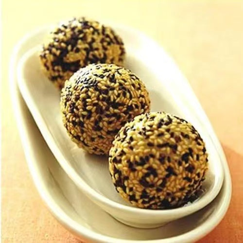 黑白芝麻球 500g(25g*20个)红豆沙馅 芝麻团新品特价588原价