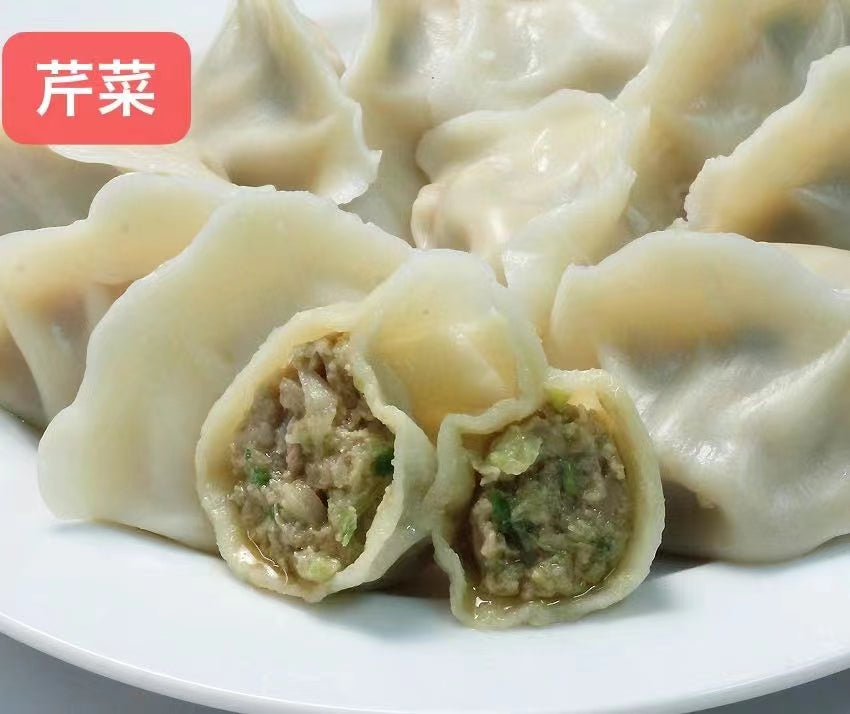 日日 豚肉芹菜水餃子 600g 日日猪肉芹菜水饺子 特价713原价793 豚肉とセロリ入り 約30個入