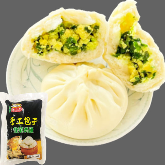 手作り韮菜鶏蛋包子(2入)300g 韭菜鸡蛋包子 新品尝鲜价535原价595