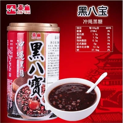 泰山黒八宝粥340g*24罐整箱 泰山黑八宝粥