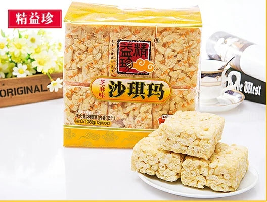 精益珍沙琪瑪芝麻味 368g 精益珍沙琪玛芝麻味 内含12小袋