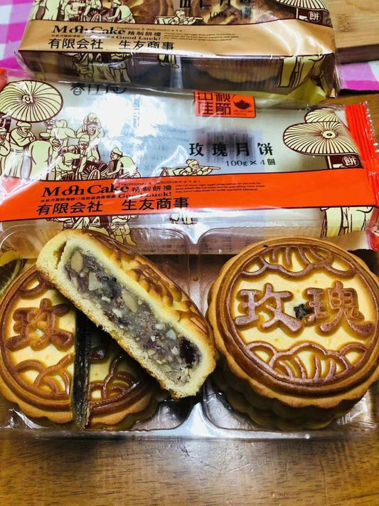 生友 偉業 枚瑰五仁月餅 4个入 玫瑰五仁月饼