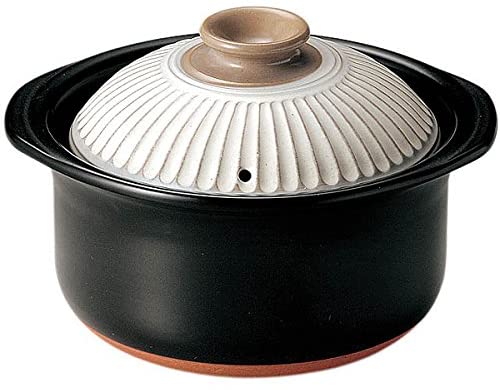 銀峯陶器 菊花 ごはん土鍋 萬古焼【3合炊き】粉引 二重蓋 土鍋 ご飯 ごはん 鍋 炊飯 銀峯 炊飯鍋