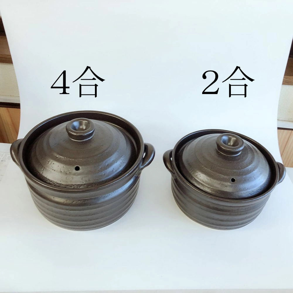 千陶IHマルチ炊飯鍋2合二重蓋 15-07 土锅