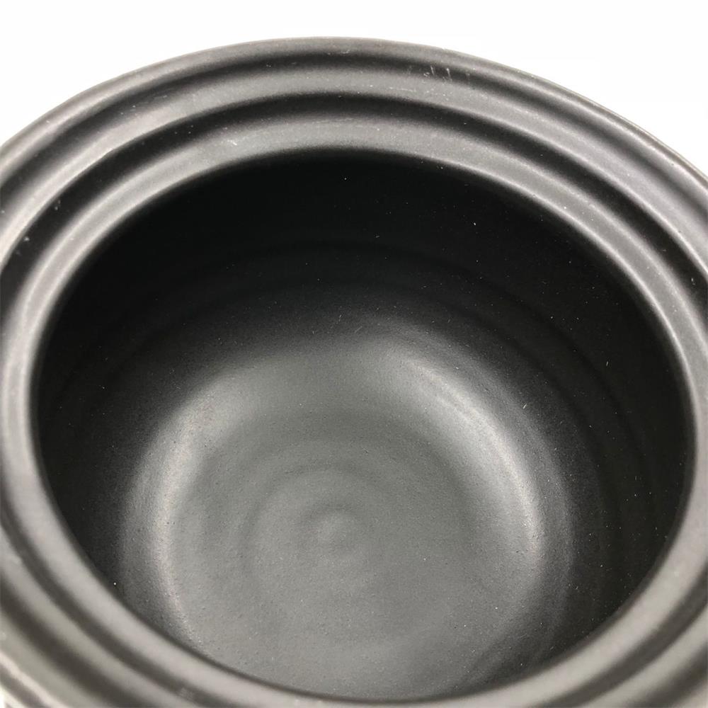 泰成ご飯鍋 (2合炊) 二重蓋 土鍋 耐熱鍋 ご飯鍋 陶器 直火OK 黒 アウトドア 万古焼 萬古焼