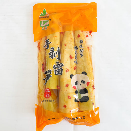 手剥雷笋 調味竹笋肉-無皮(微辣)500g 手剥笋无皮