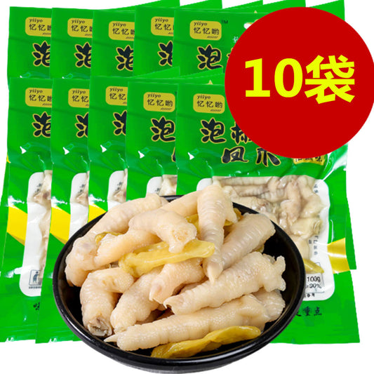 青松泡椒鶏爪100g*10袋 青松泡椒鸡爪