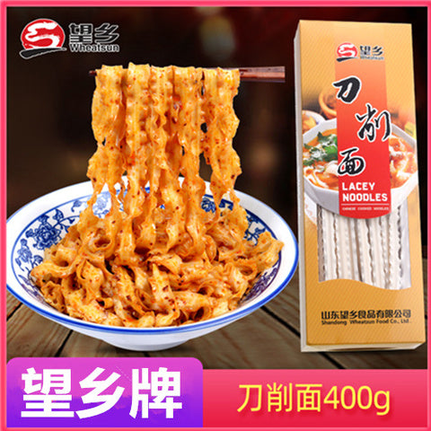 望郷 山西刀削面(花辺、寛)400g 挂面