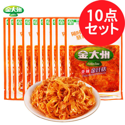 金大洲 香辣金針菇 55g 金大洲香辣金针菇 金针蘑菇