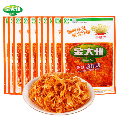 金大洲 香辣金針菇 55g 金大洲香辣金针菇 金针蘑菇