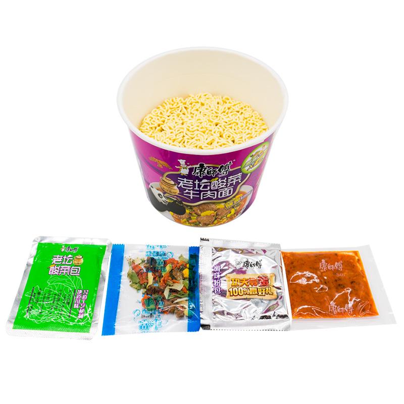 康師傅老壇酸菜牛肉面 カップ 桶装