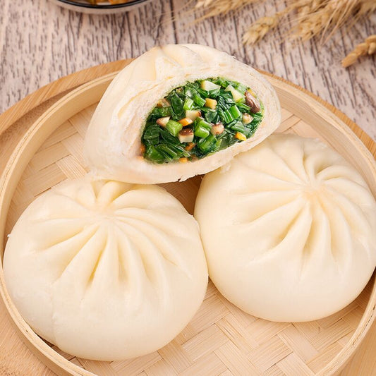 江南特製 青菜香菇包 素包子