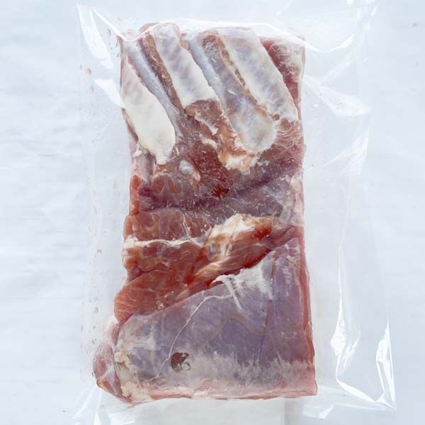 帯皮豚肉 1kg 西班牙 欧美产 带皮猪肉 五花肉 生猪肉