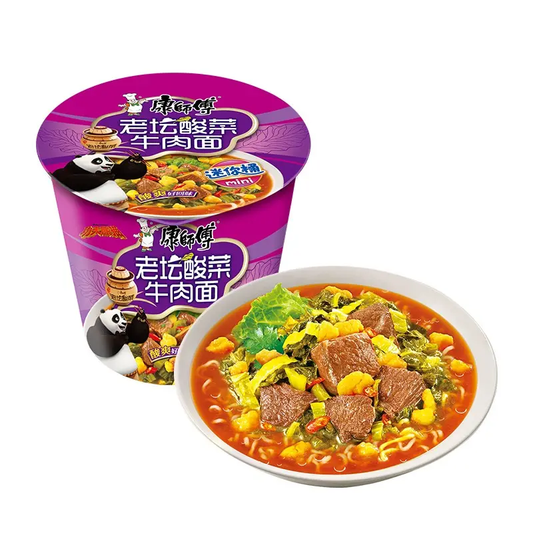 康師傅老壇酸菜牛肉面 カップ 桶装
