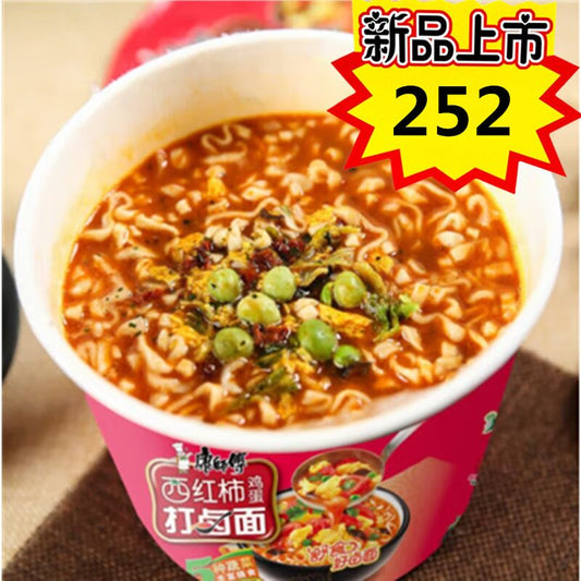 康師傅西紅柿鶏蛋麺桶装110g 康师傅西红柿鸡蛋面桶装