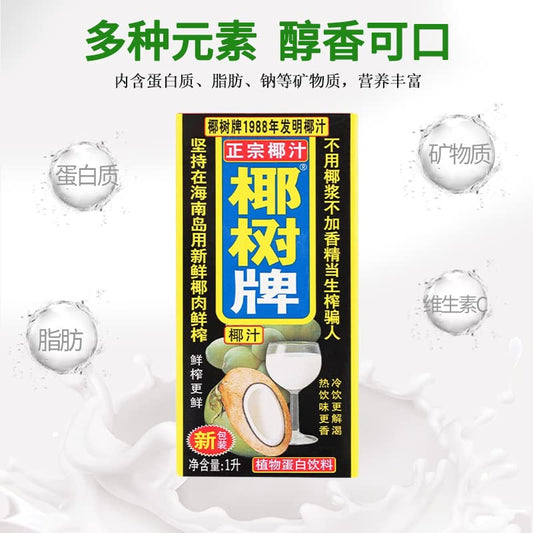 椰子汁 1L 椰树椰汁 天然椰子汁 ココナッツミルク ココナッツジュース coconut milk
