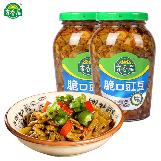 吉香居脆口豇豆350g(瓶装)*2瓶