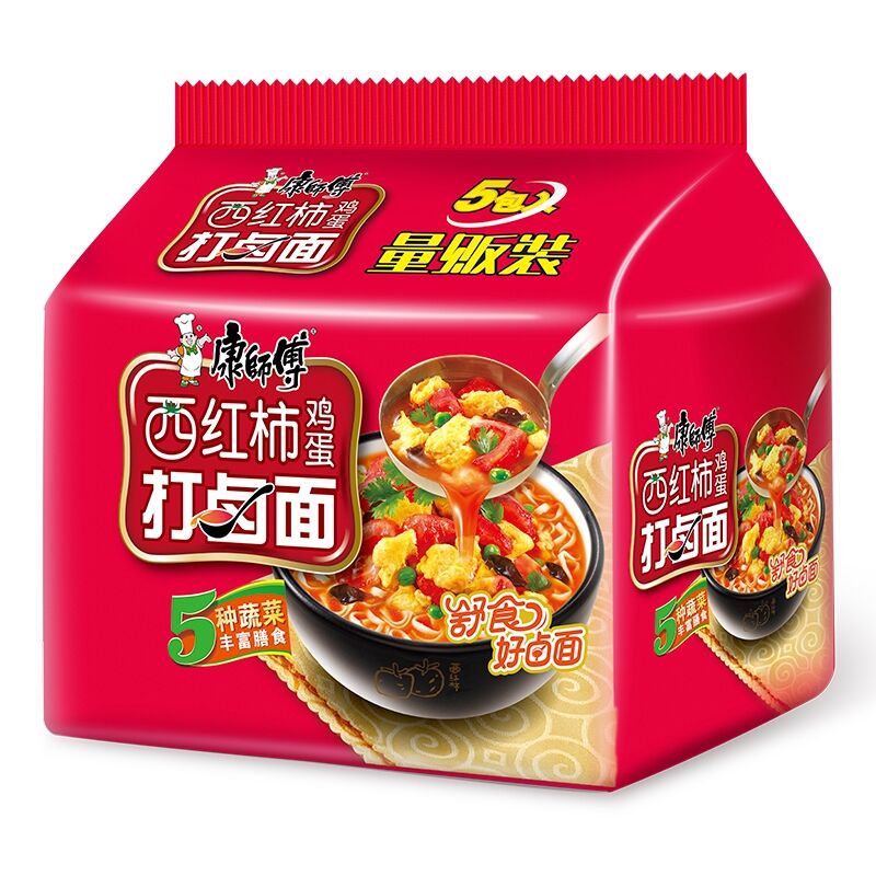 康師傅 西紅柿打滷面(五連包) 康师傅西红柿鸡蛋面 西红柿打卤面