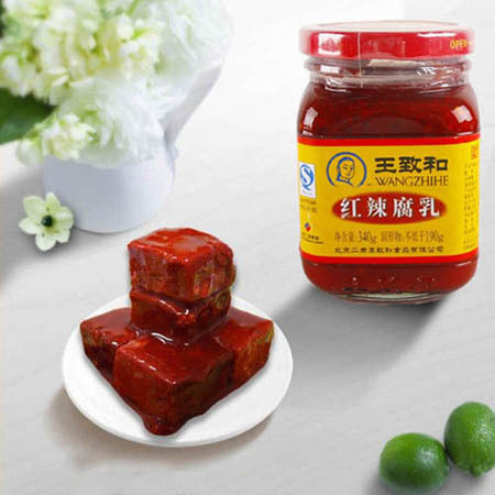 王致和 紅辣腐乳 340g 王致和红辣腐乳 红方腐乳