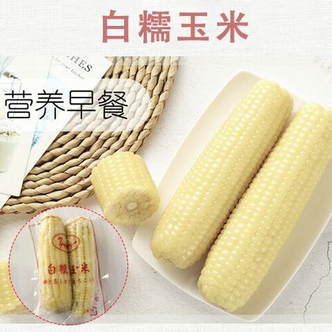 友盛 冷凍 白玉米棒 (2个入) 糯玉米 白玉米 黏玉米 东北黏玉米(非真空包装)糯苞米