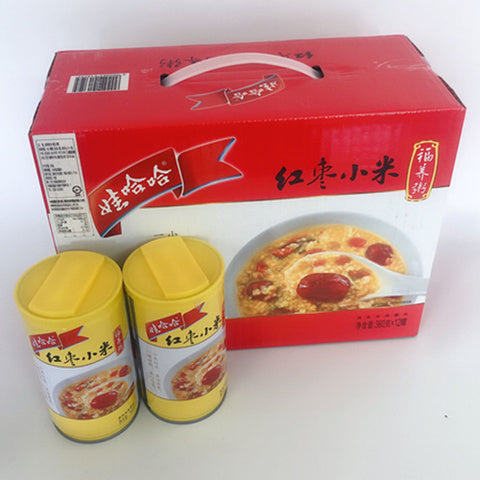 娃哈哈 紅棗小米福養粥360g 娃哈哈红枣小米粥 八宝粥