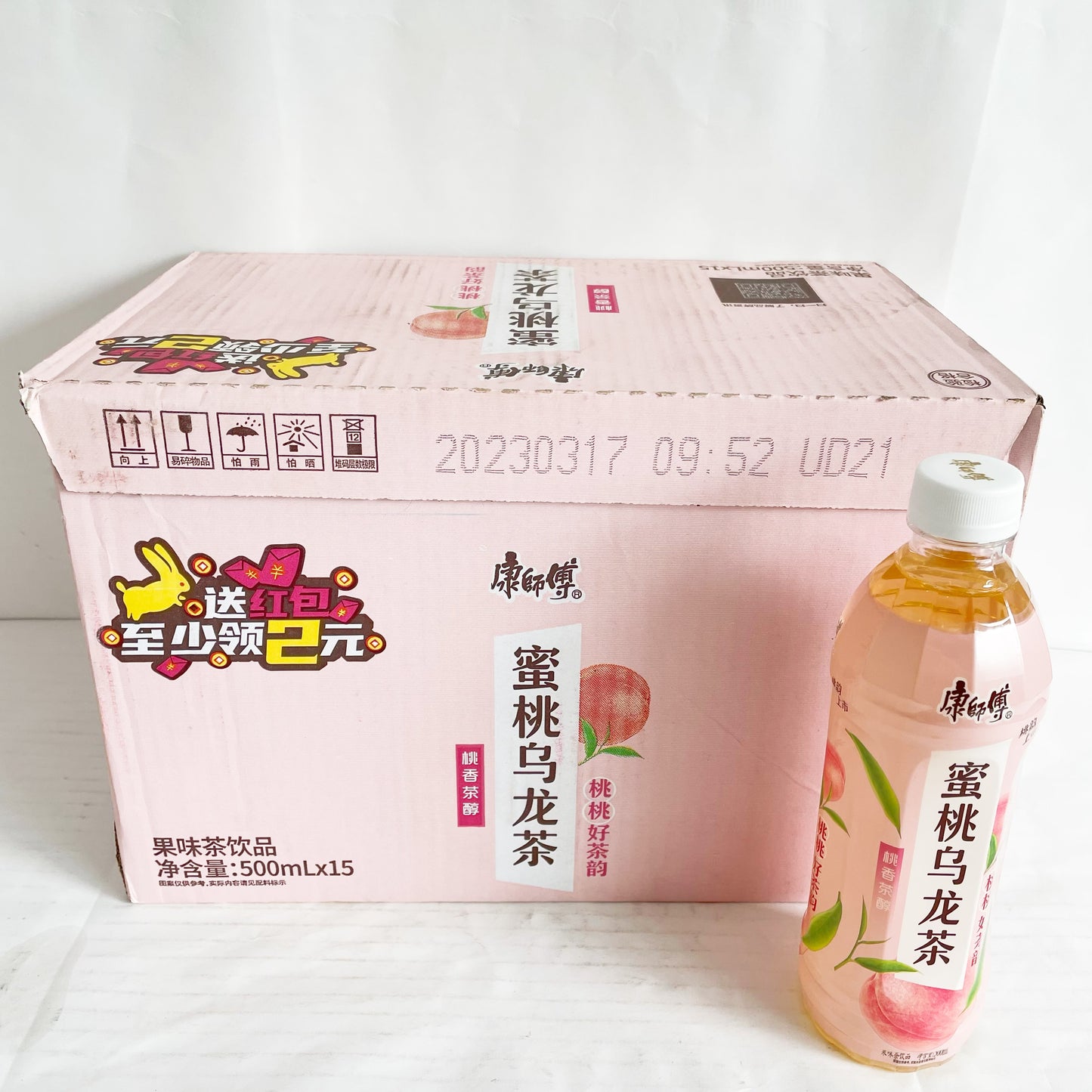 康師傅 蜜桃烏龍茶 500ml 康师傅蜜桃乌龙茶 饮料