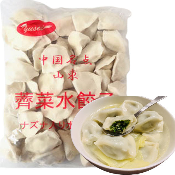 友盛 山東薺菜水餃 1kg　荠菜水饺　荠菜猪肉水饺