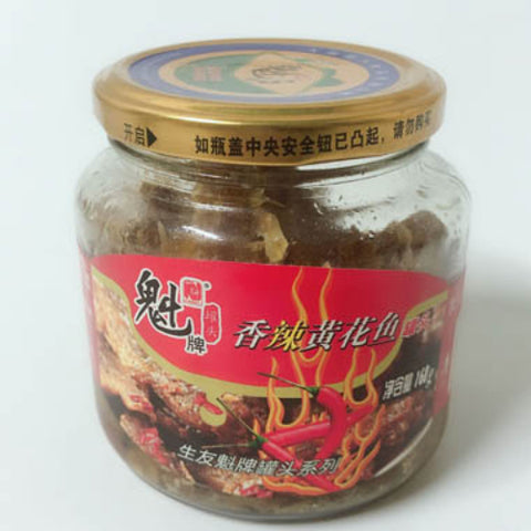 魁牌香辣黄花魚168g　魁牌香辣黄花鱼
